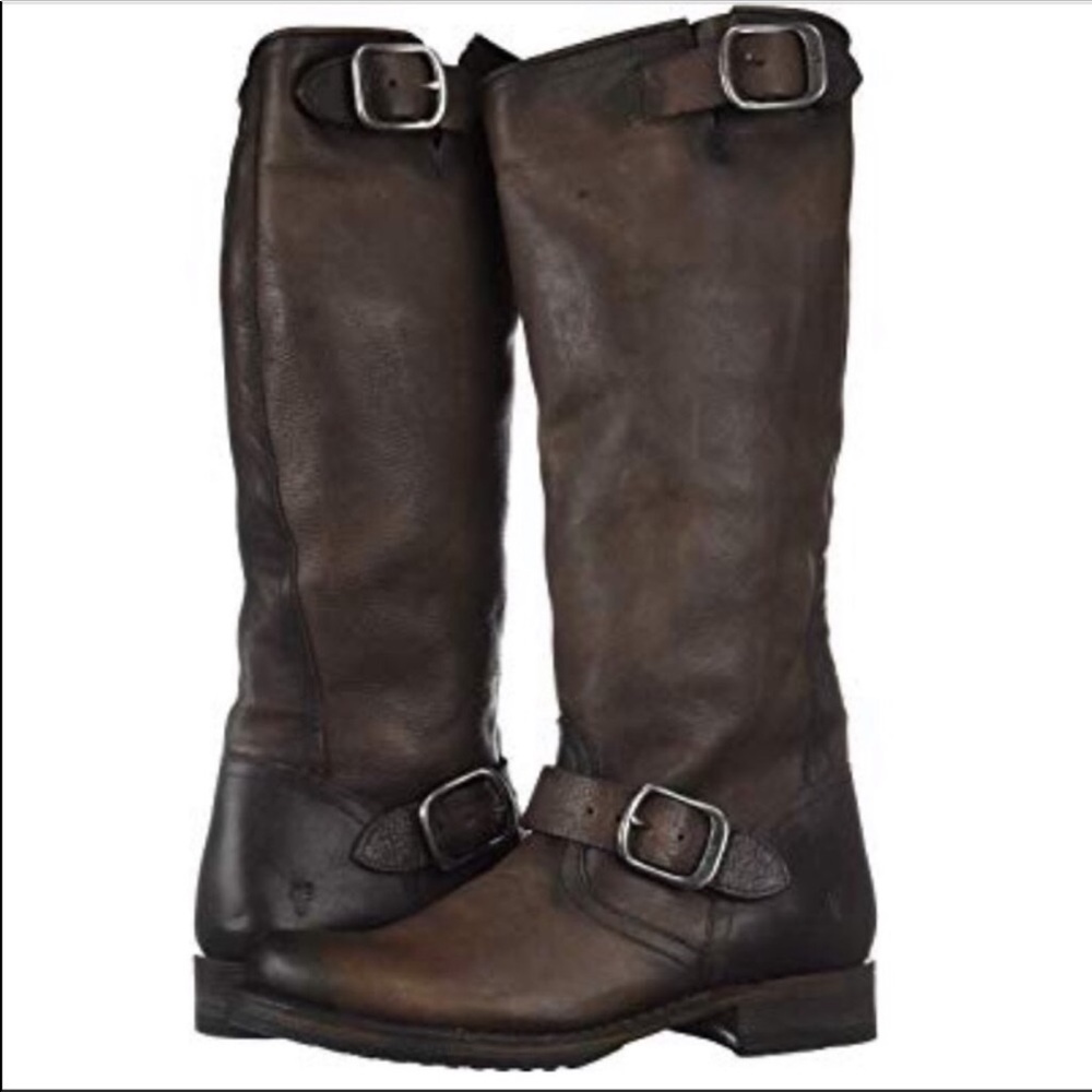 Frye ‘Veronica’ distressed slouch boots - Picture 4 of 8